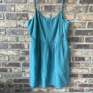 Gorgeous teal dress by Madewell.